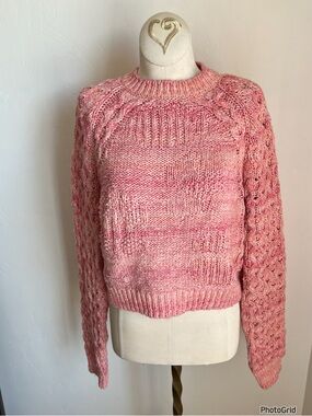 See By Chloe Pink Knit Sweater Size 8